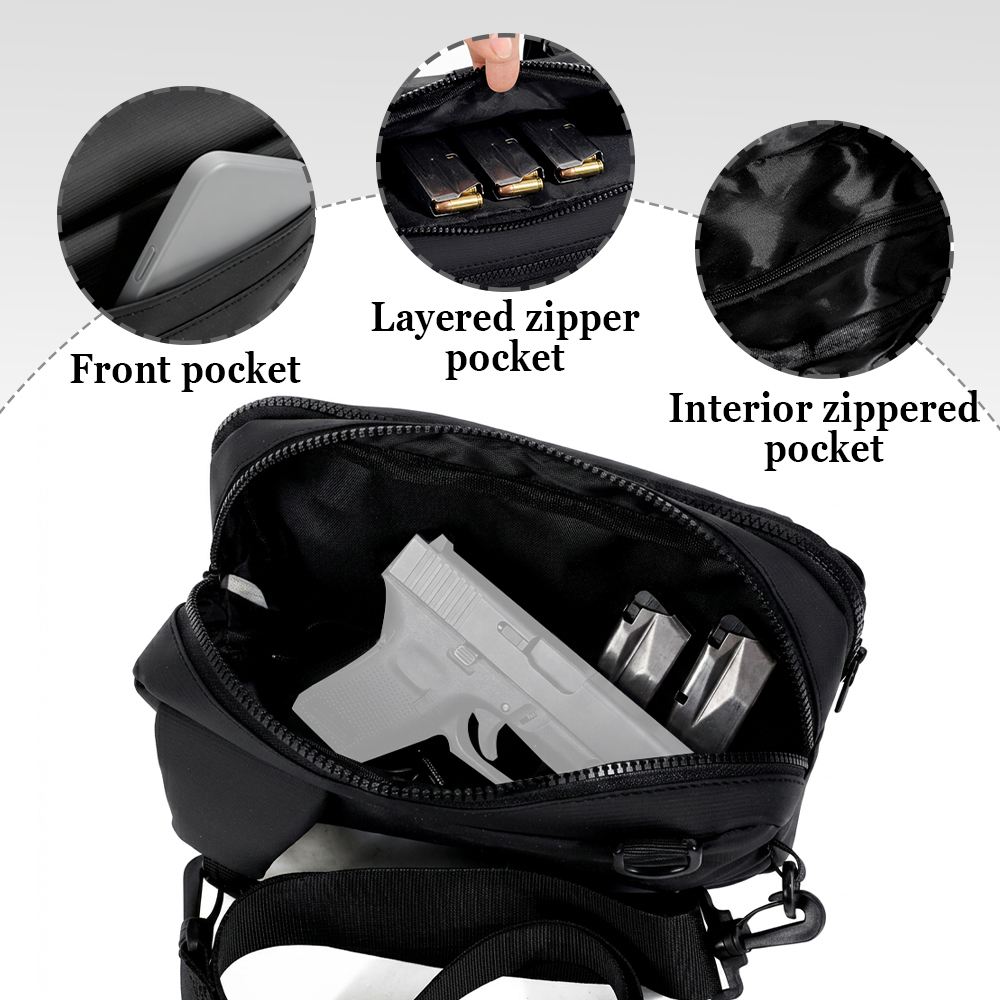 Tactical Pistol Gun Bag Concea - Edc Concealed Carry Sling Bag review and price