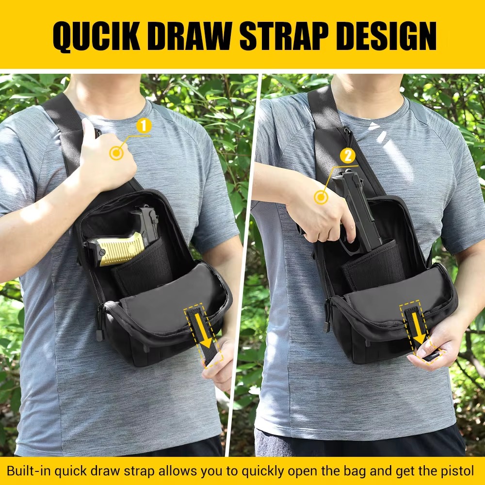 Tactical Pistol Gun Bag Concea - Edc Concealed Carry Sling Bag review and price